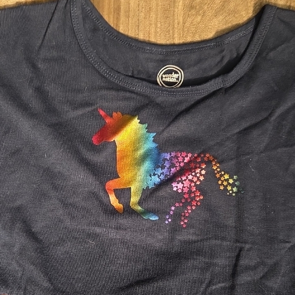 Wonder Nation Navy Dress with Colorful Unicorns - Picture 3 of 6